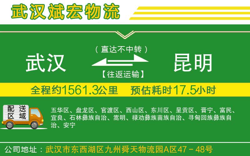 武漢到昆明物流公司