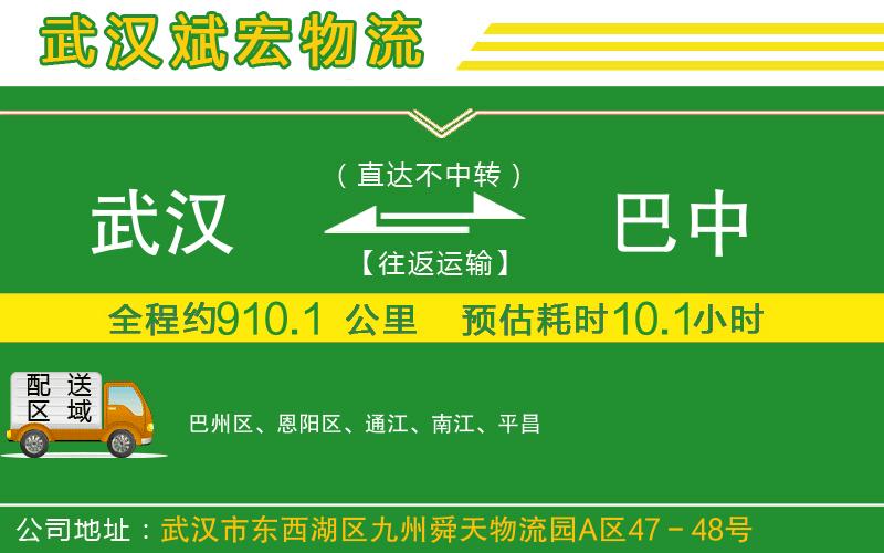 武漢到巴中物流公司