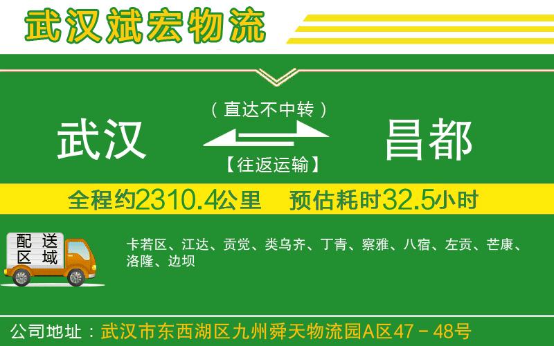 武漢到昌都物流公司