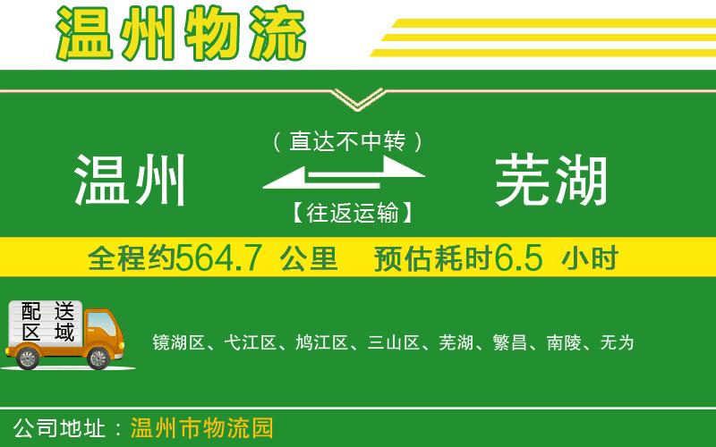 溫州到蕪湖物流公司