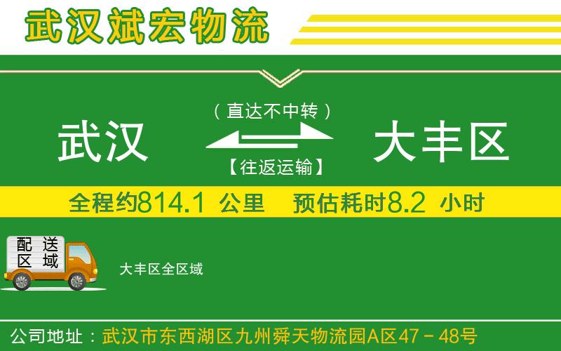 武漢到大豐區貨運公司