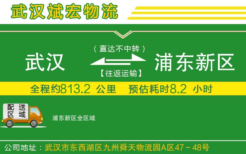 武漢到浦東新區貨運公司