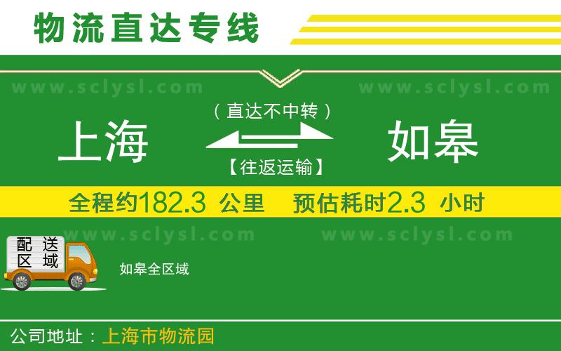 上海到如皋物流專(zhuān)線(xiàn)