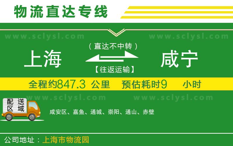 上海到咸寧物流專(zhuān)線(xiàn)