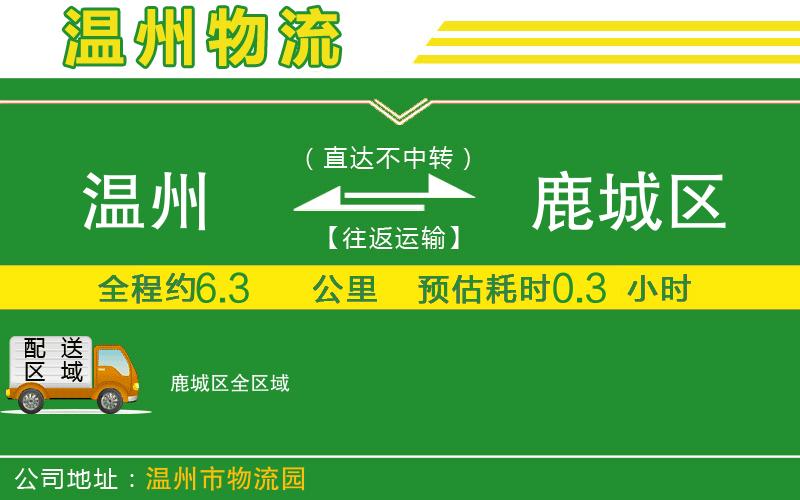 溫州到鹿城區物流公司