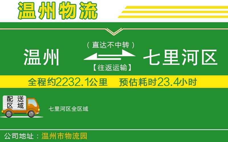 溫州到七里河區貨運專(zhuān)線(xiàn)