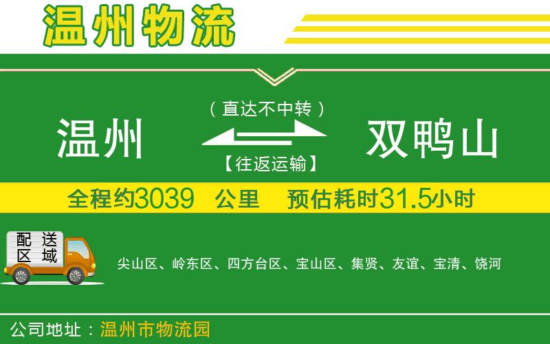 溫州到雙鴨山貨運公司