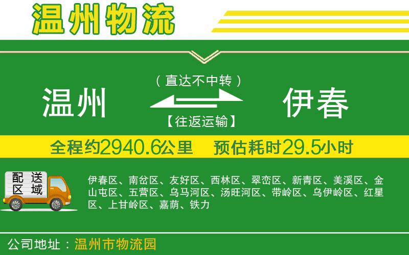 溫州到伊春物流專(zhuān)線(xiàn)