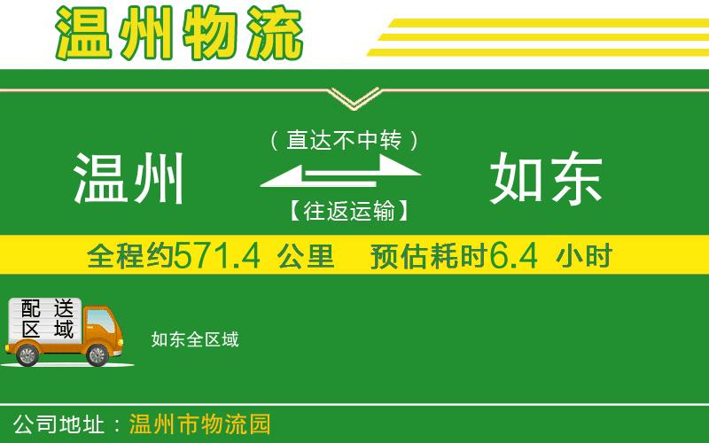 溫州到如東物流專(zhuān)線(xiàn)